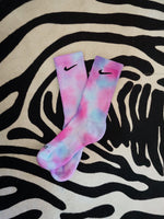 Load image into Gallery viewer, &quot;Cotton Candy&quot; Tie-Dye Nike Crew Socks
