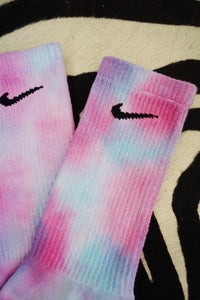 "Cotton Candy" Tie-Dye Nike Crew Socks